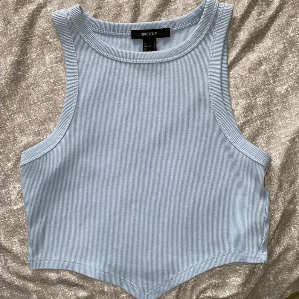 Light blue cropped tank